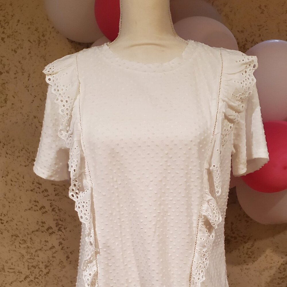 Short Sleeve Swiss Dot Top